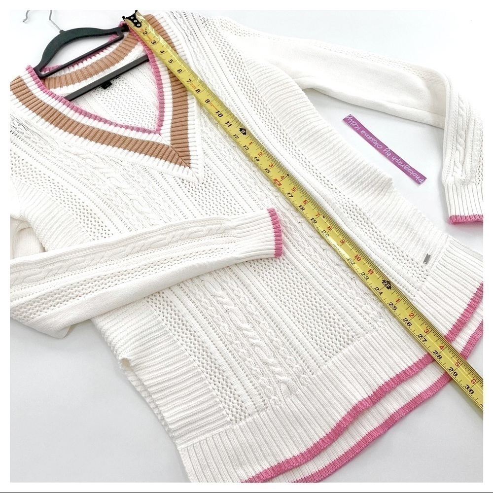 Tommy Hilfiger Cotton Mixed-Knit Cricket Sweater - Picture 7 of 8
